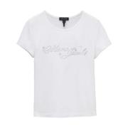 Marc Jacobs Charm Logo Shrunken Tee White, Dam