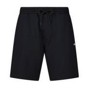 Msgm Bomull Sweatpants-Shorts för Ultimat Komfort Black, Herr