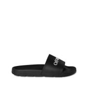 Off White Svarta Bokstil Sandaler Black, Herr