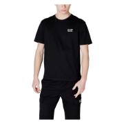 Emporio Armani EA7 Kortärmad bomullst-shirt vår/sommar Black, Herr