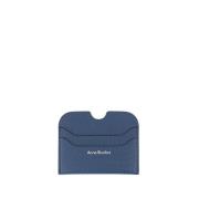 Acne Studios Blått Läderkorthållare Blue, Herr