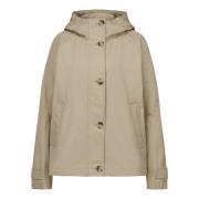 Milestone Sportig Trenchjacka med huva Beige, Dam