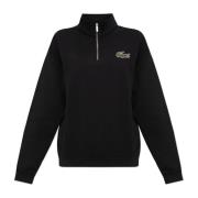 Lacoste Sweatshirt med ståkrage Black, Dam