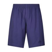 Msgm Mjuka viskos shorts med elastisk midja Blue, Herr