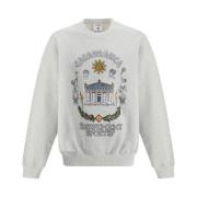 Casablanca Broderad Monogram Bomullssweatshirt Gray, Herr