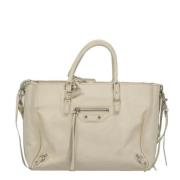 Balenciaga Vintage Pre-owned Laeder handvskor White, Dam