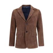 PS By Paul Smith Mocka Blazerjacka med Klassiska Revers Brown, Herr