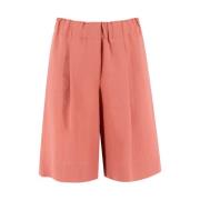 Antonelli Firenze Bred Linje Bermuda Shorts för Vår Red, Dam