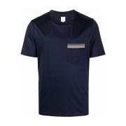 PS By Paul Smith Blå T-shirt med klassisk design Blue, Herr