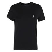 Polo Ralph Lauren Avslappnad Bomull T-shirt Black, Dam