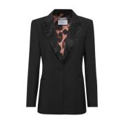 Philipp Plein Elegant Svart Blazer för Kvinnor Black, Dam