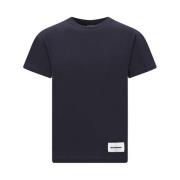 Jil Sander Monokrom Logo Patch Bomull T-shirt Pack Blue, Herr