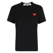 Comme des Garçons Play Rött Hjärta T-shirt Black, Dam