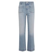 Victoria Beckham Cropped Kick Alina Jeans Blue, Dam