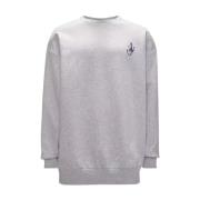 JW Anderson Grå Bomullsweatshirt Gray, Herr