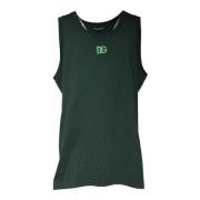 Dolce & Gabbana Grön Logobroderad Tanktop Green, Herr