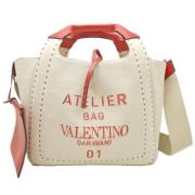 Valentino Vintage Pre-owned Canvas totevskor White, Dam