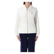 Ralph Lauren Full-Zip Hoodie White, Dam