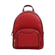 Michael Kors Röd Pebbled Läder Mini Ryggsäck Red, Dam