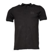 Dolce & Gabbana Polo T-shirt med Logobroderi i Mörkgrå Gray, Herr