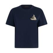 Liu Jo Navy Blue Crew Neck T-shirt Blue, Dam