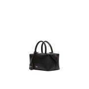 Max Mara Lyxigt Läder Holdall Väska Black, Dam