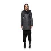 Vespucci by VSP Amelie - Anthracite Shearling Coat Gray, Dam