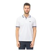 Hugo Boss Polo med Kontrastkant White, Herr