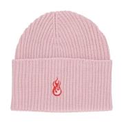 Vision OF Super Flames Logo Rosa Beanie Mössa Pink, Unisex