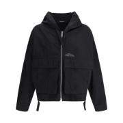 Dsquared2 Ripstop Windbreaker Jacka med Lastfickor Black, Herr