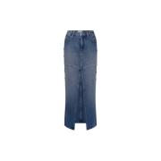 FABIENNE CHAPOT Maya Denim Skirt Blue, Dam