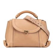 Salvatore Ferragamo Pre-owned Pre-owned Laeder handvskor Beige, Dam