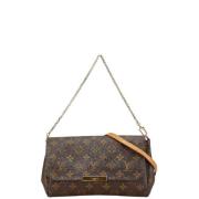 Louis Vuitton Vintage Pre-owned Canvas axelremsvskor Brown, Dam