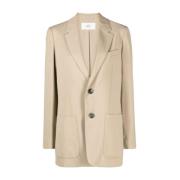 Ami Paris Single Breasted Blazer Beige, Dam