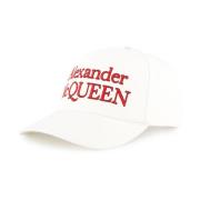 Alexander McQueen Vit Hatt för Stiliga Män White, Herr