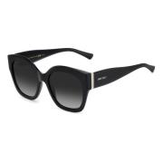 Jimmy Choo Svarta Acetat Solglasögon Leela Stil Black, Dam