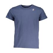 K-Way Blå Crew Neck Tee med Print Blue, Herr