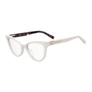 Love Moschino Vita Acetatramar Glasögon för Kvinnor White, Dam