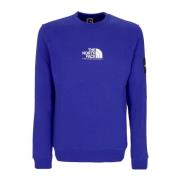 The North Face Blå Crewneck Sweatshirt med Logo Patch Blue, Herr