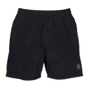 Stone Island Svarta Nylon Metal Badshorts Black, Herr