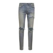 Amiri Slitna Skinny Blå Jeans Blue, Herr