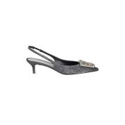 Roberto Festa Vintage Denim Slingback med Strass Black, Dam