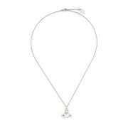 Vivienne Westwood Platina Vit Hänge Halsband Gray, Dam