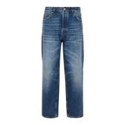 Haikure Mid Blue Cropped Jeans Blue, Dam