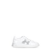 Hogan Vita Lädersneakers med Lurex-detaljer White, Dam