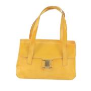 Salvatore Ferragamo Pre-owned Pre-owned Laeder axelremsvskor Yellow, D...