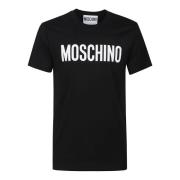 Moschino Tryckt T-shirt Black, Herr