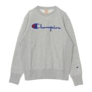 Champion Lätt Crewneck Sweatshirt för Män i Ash Heather Gray, Herr