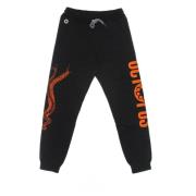 Octopus Svart Logo Sweatpants Elastisk Midja Black, Herr