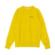 Champion Gul Crewneck Sweatshirt Reverse Weave Yellow, Herr